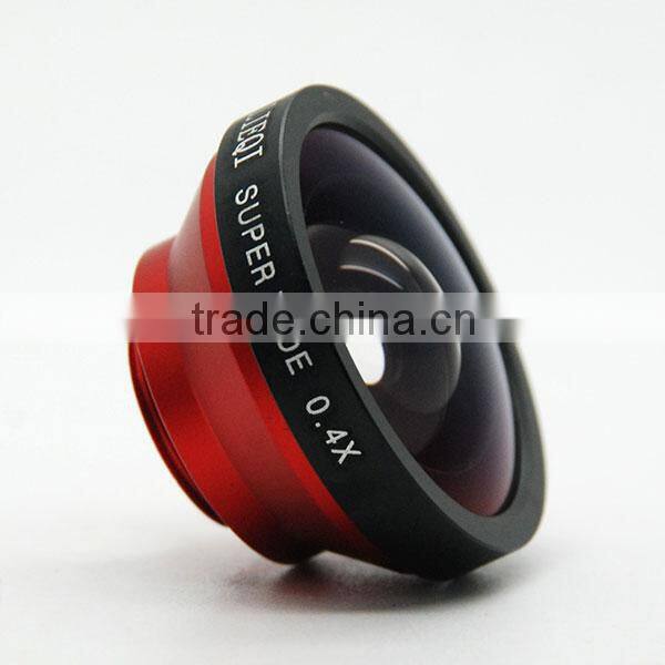 Universal Clip Lens 0.4X super wide angle lens For Mobile Phone / Notebook PC / Ipad Champagne Gold