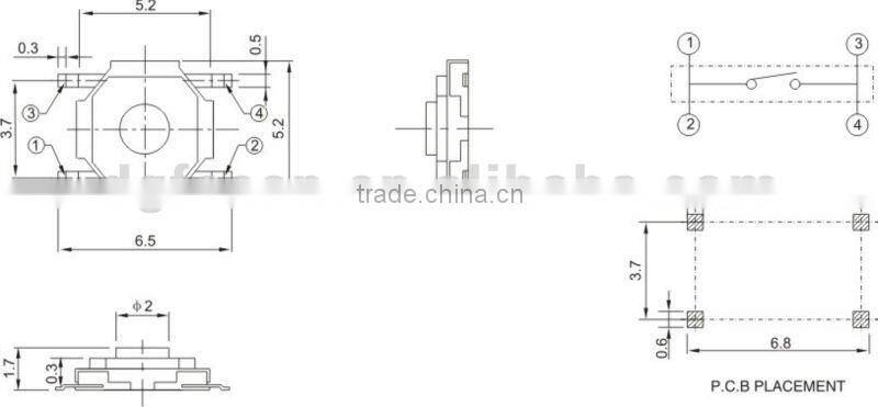 Micro switch 12V TS-1401