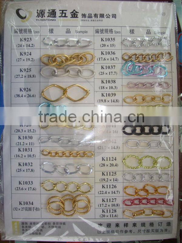 4mm thick aluminum double curb chain 31.1*24.8mm