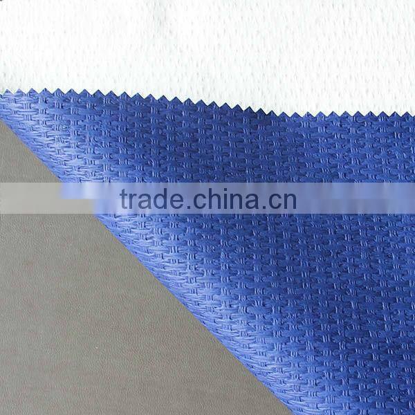 PU 0.6mm TC backing embossed leather for india market