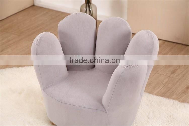 Wooden Frame Velvet Fabric Finger Sofa