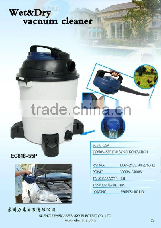 electric vacuum cleaner with detachable head for blowing
