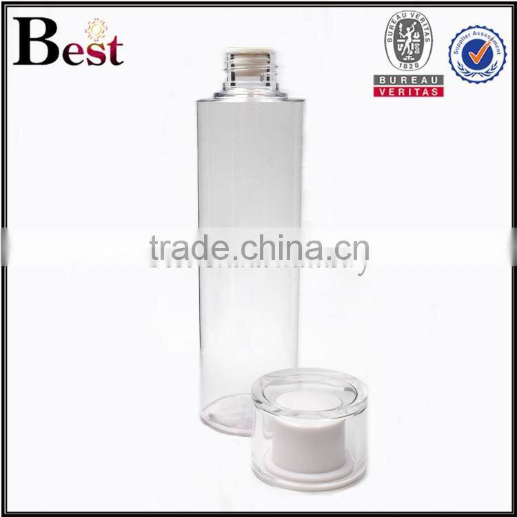 200ml clear PETG screw cap cosmetic skin care plastic bottles and jars for lotion toner