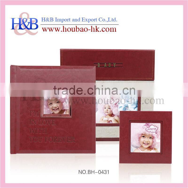 Funny new designed handmade PU cover wedding photo album cover