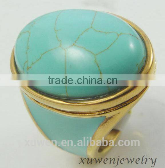 18K gold plated stainless steel persian turquoise jewelry