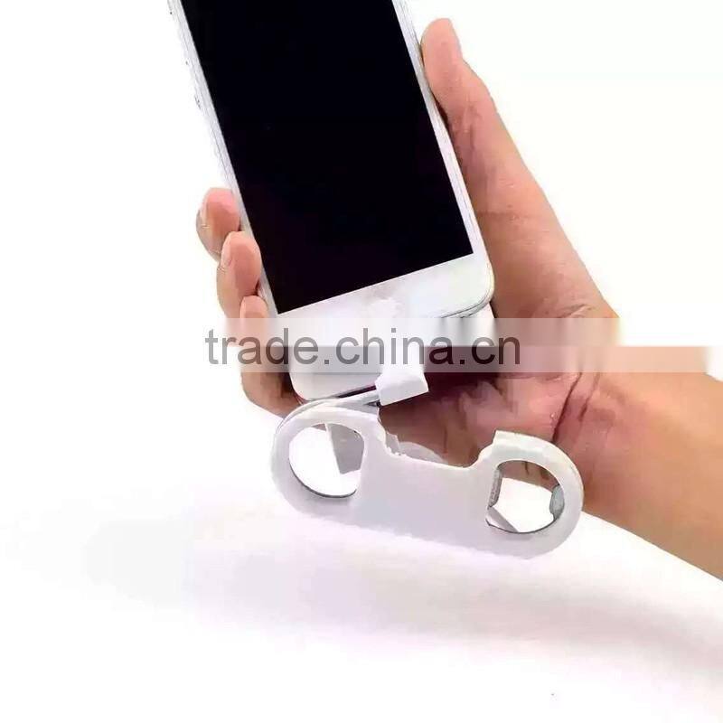 For Android Type Portable Metal Keychain USB Data Charge Sync Cable Support Bottle Opener For Samsung Fou xiaomi For Sony