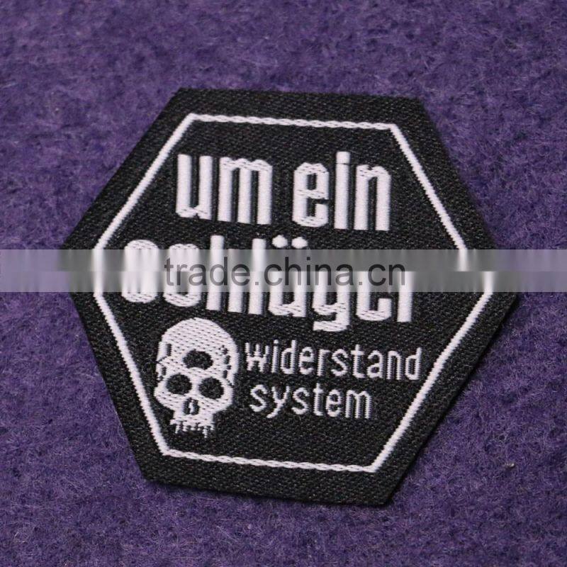 Custom Hot Sale Woven Patch For Cloth / Iron on Backing Woven Badge / Woven Patches Made In China