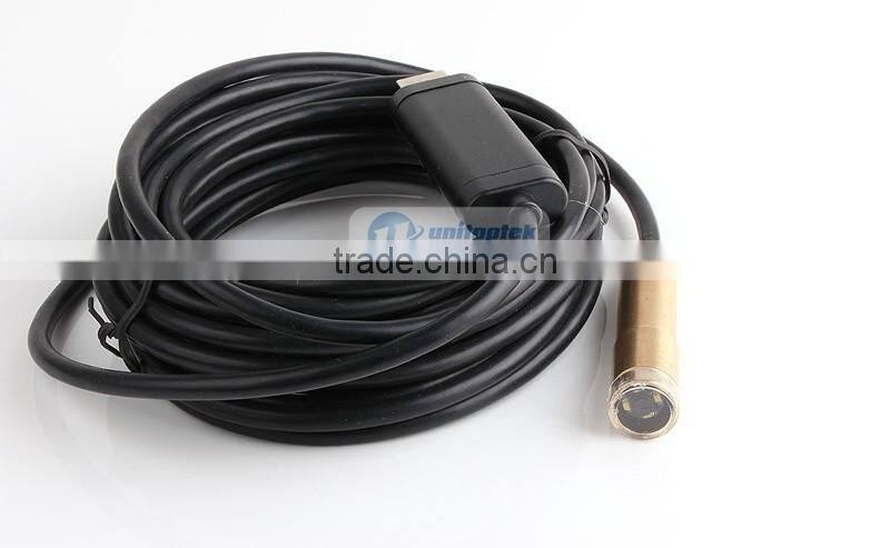 5m Waterproof USB Tube Wired Drain Inspection Camera Snake Camera Waterproof Wire Endoscope 4 White LEDs