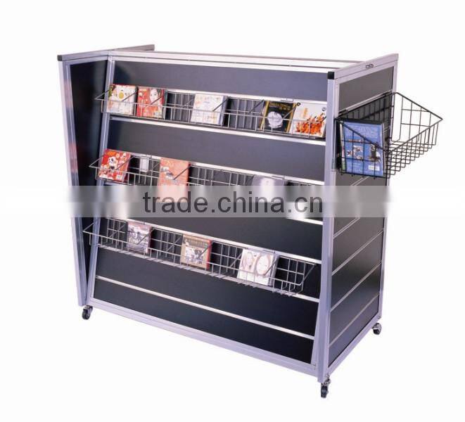 Easy to Move 4 Way MDF+ Wire Mesh DVD Display Rack