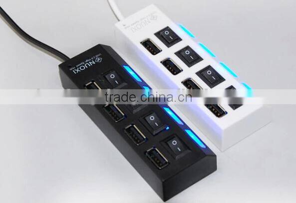 wholesale 4 port usb hub with led light