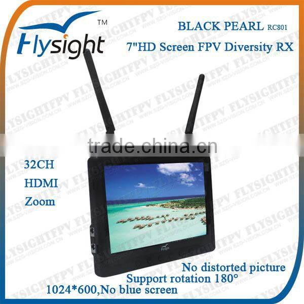 C525 Flysight Wholesale High Quality 7 inch HDMI Screen Black Pearl Diversity Screen Receiver RC801 Monitor for Octocopter