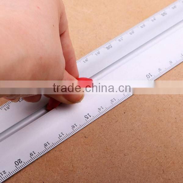 8''/12" Aluminum Ruler with red Finger Grip,aluminum level ruler with handle