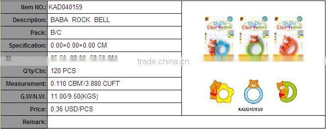 Interesting gift lovely plastic baby bell infant rattle ball toys