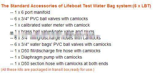 Lifeboat Load Test Water Ballast Bag