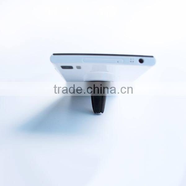 Aluminum design sticky gel universal air vent magnet phone holder for promotion