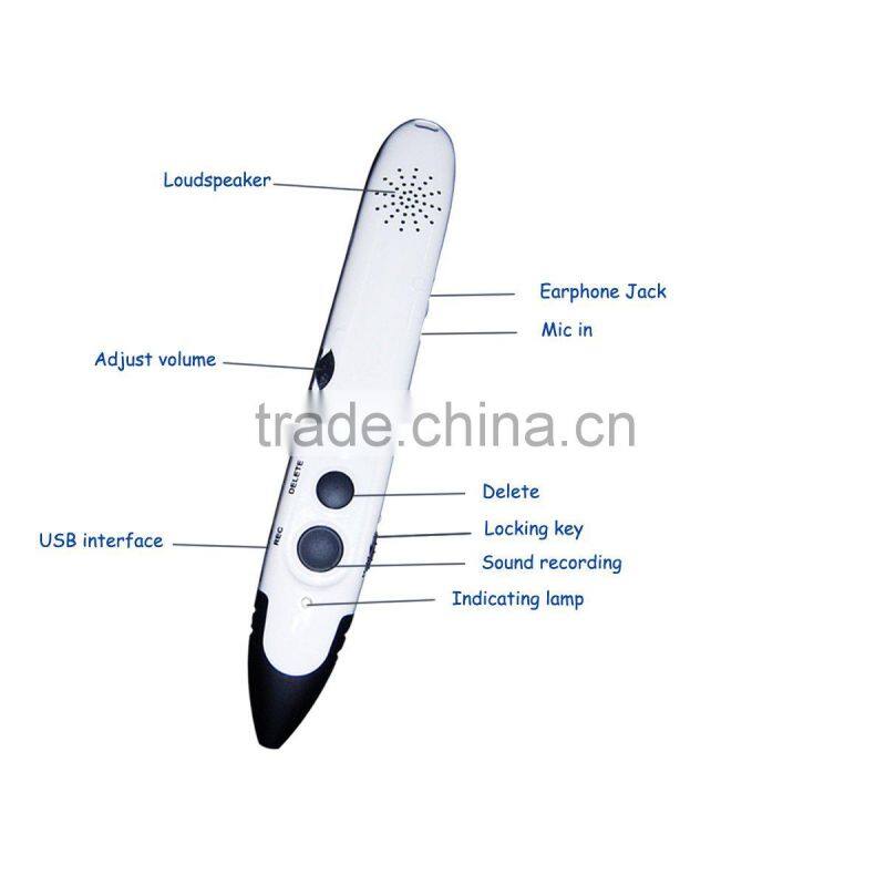 Blind MP3 pen, Blind recording pen, Blind touch reading pen