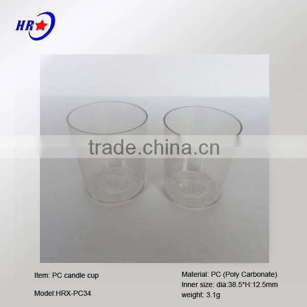 HRX-PC34 TRANSPARENT ROUND PC CUP OF TEALIAGHT CANDLE