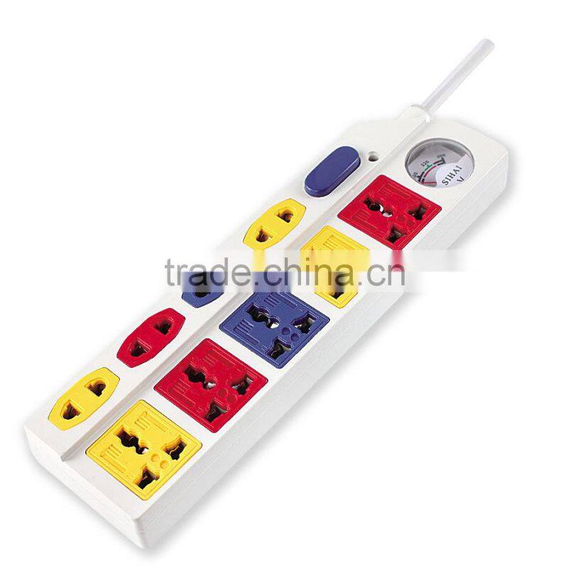 Retractable 9 Socket Outlets Universal Color Power Strip