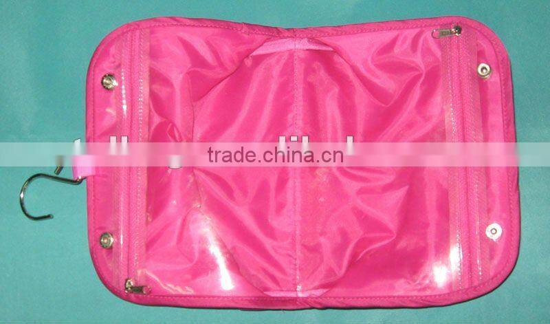 New fashion design Microfiber hanging toiletry bag