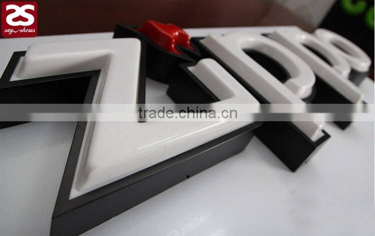 Factory direct sale lighting up business sign acrylic vacuum moulding sign letter