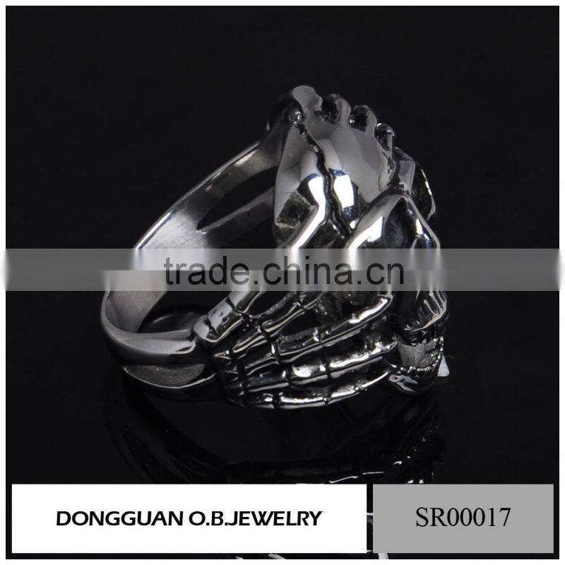 Skull Silver Ring For Men,Skull Ring Silver Jewelry Gothic,Silver Skull Titanium Ring
