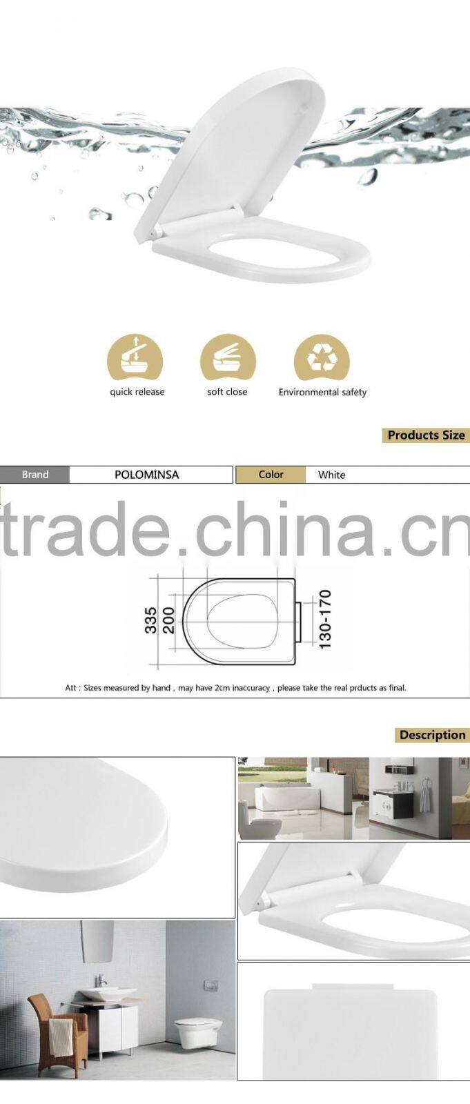 European d shape toilet seat