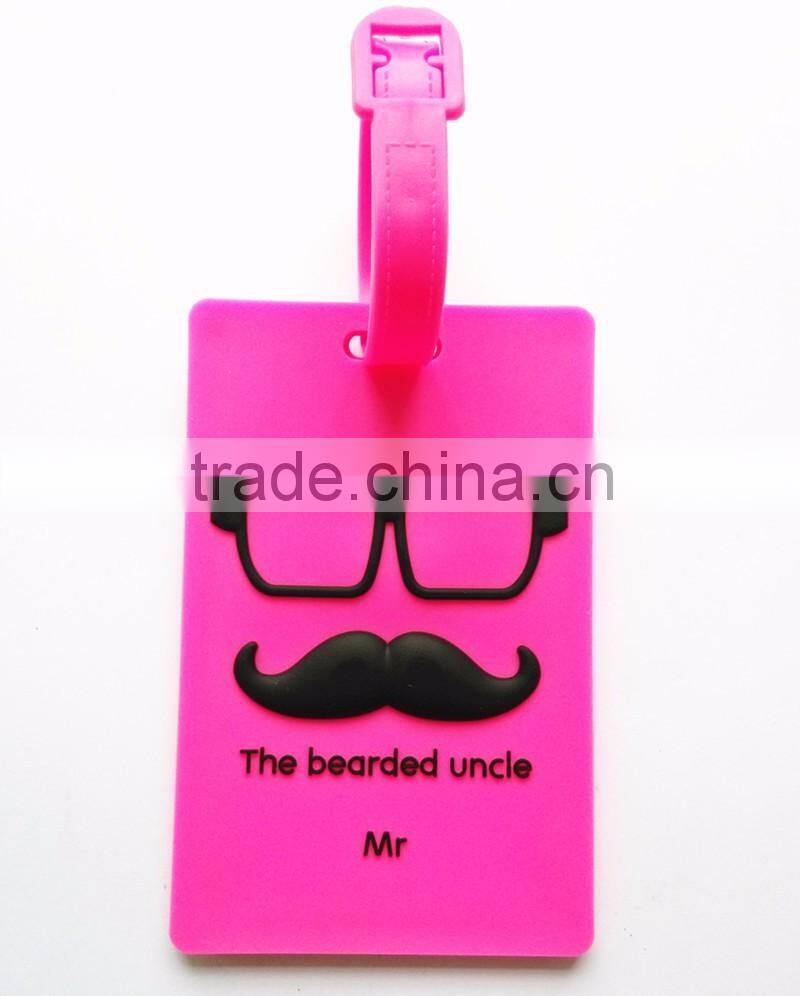 Soft Rubber Funny Bag Tags Wholesale PVC Shaped Travel Airline Luggage Tags