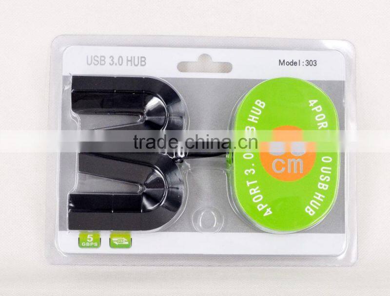 4 port the shape of 3 font USB 3.0 HUB for Windows 95/98/2000/2003/ME/XP/Vista or Mac OS 8.1/Windows7