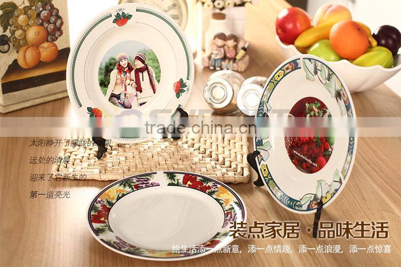 Sunmeta factory directly sublimation coated 8" flower rim heat press plate (CY10A)