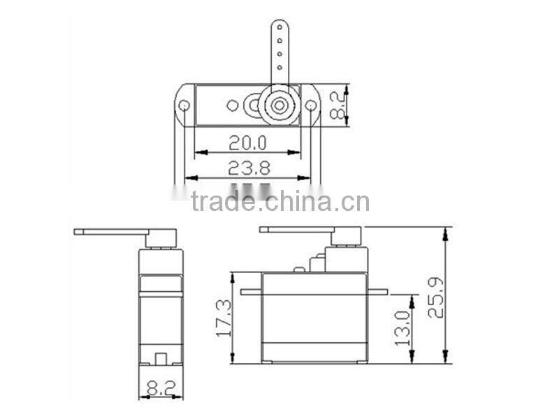 K-power 5g coreless Analog mini servo for RC aircraft P0043
