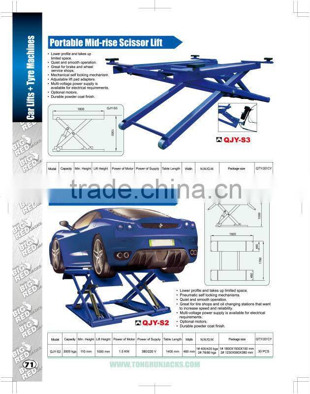 Torin Bigred compact car lifts 3ton QJY-S2
