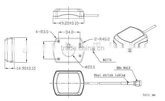 Manufactory GPS satallite Iridium XM antenna