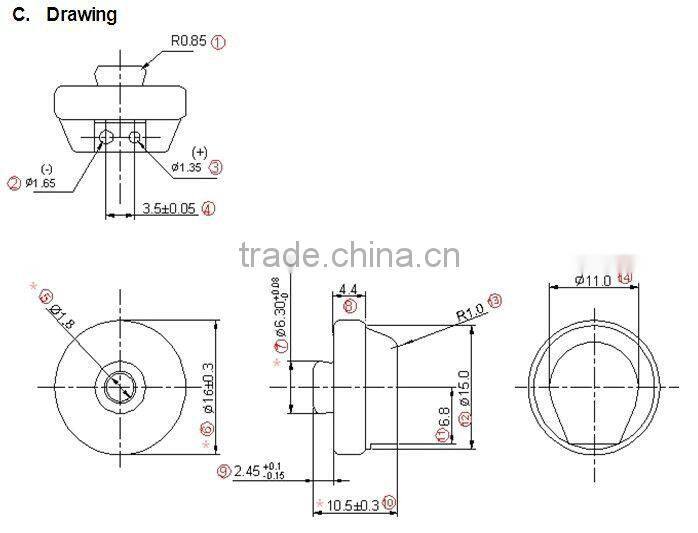 hearing aid earphone receiver