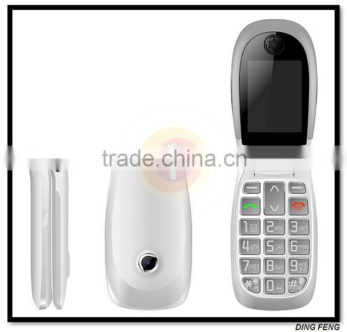 Flip 2.2 inch Big Font Big Keyboard Unlocked Wap Gprs MTK6260 Gsm Quad Band FM SOS Old People Mobile Phone T03