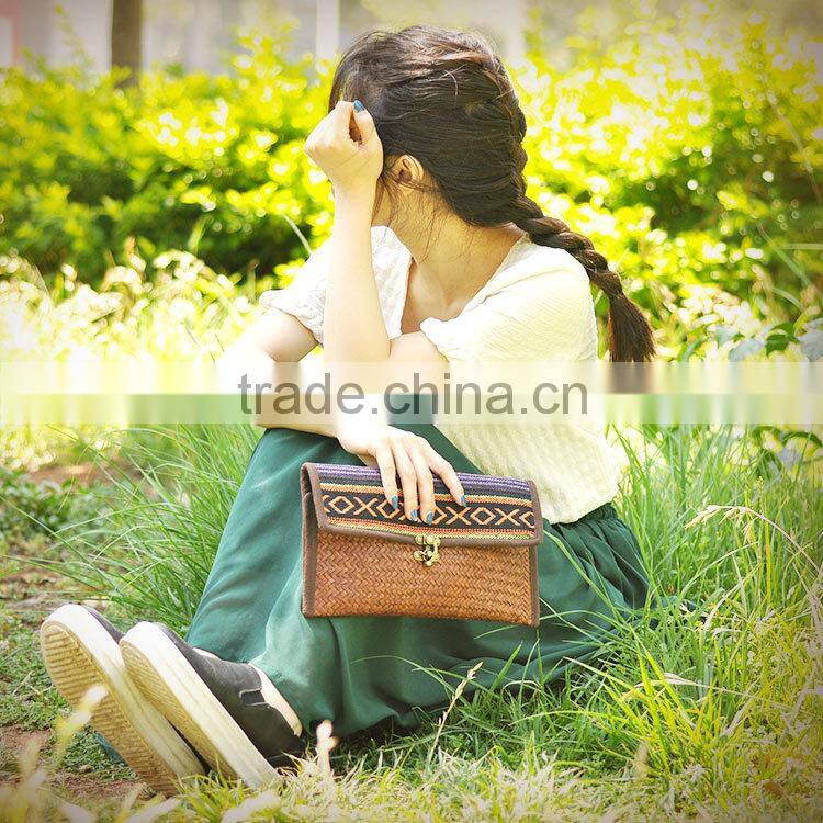 2016 latest straw bags beach new arrival beautiful handbag thailand handmade woven bag