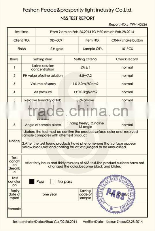 The finest technology brand garment accessory metal fashion plate