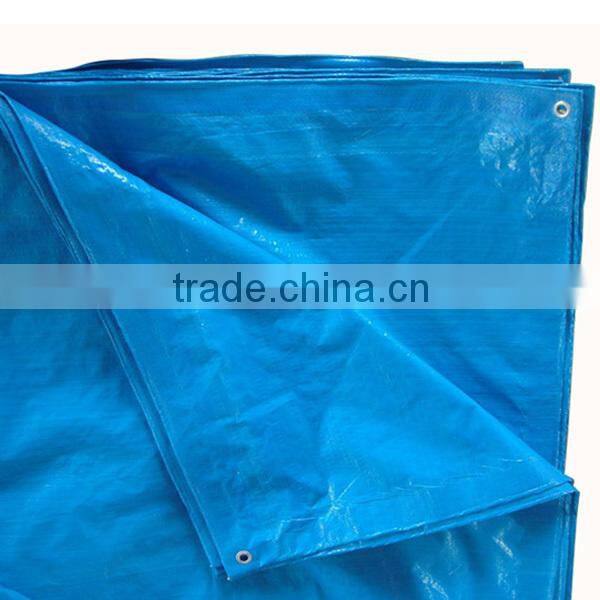 Blue color HDPE material tarpaulin in pieces