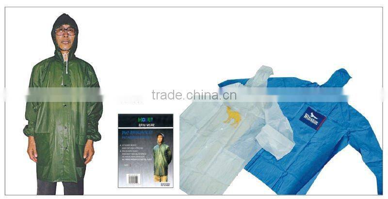 plastic light rain poncho with logo