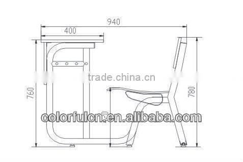 School Furniture Single Desk And Chair/Conference Room Chair (XG-1824)