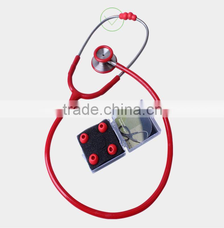 Stainless steel dual head chestpiece stethoscope