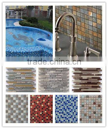 backsplash decorative metal mix glass mosaic tile