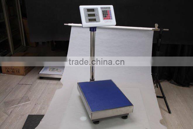 Stainless steel material weighing scale 300kg 500kg LED electronic platform weighing scale