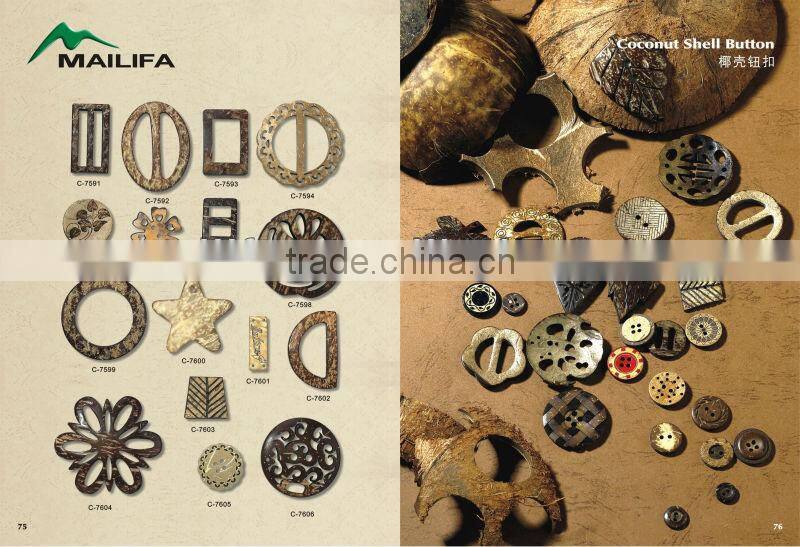 small natural coconut shell buckle for decoration