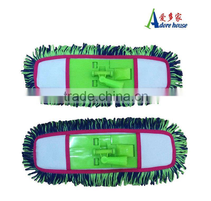 Microfibre mop with telescopic iron handle eco-friendly dust mop