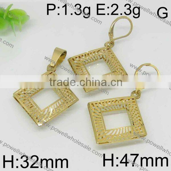 New arrival popular gold plated dubai gold jewelry set