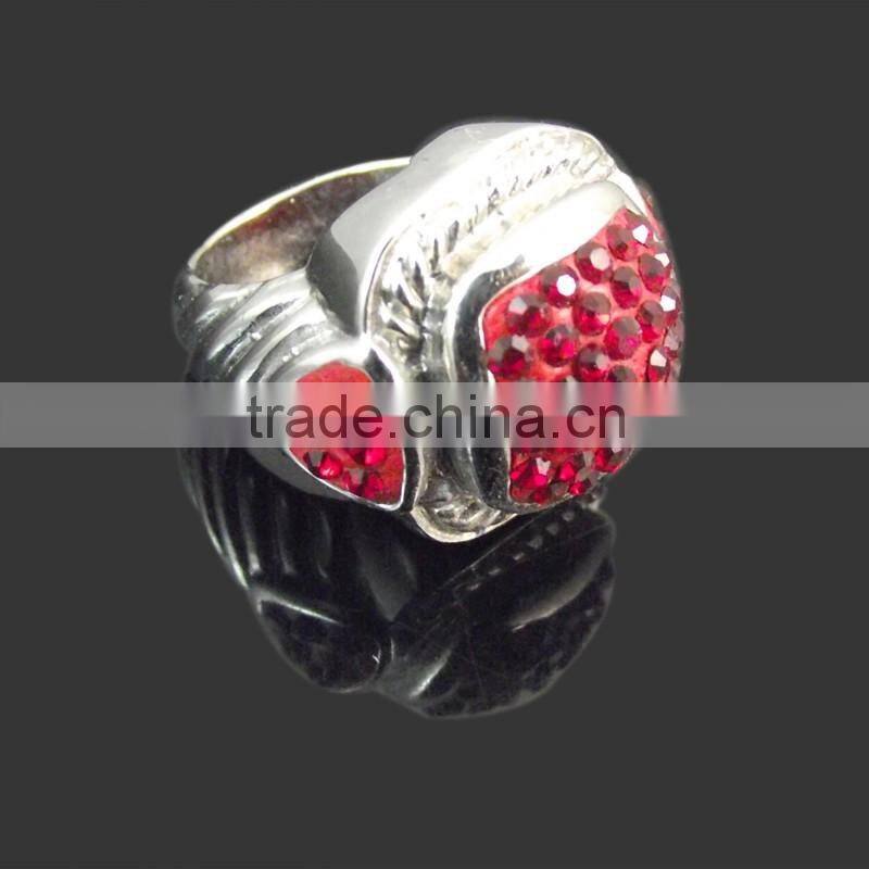 316L stainless steel crystal rings wholesale