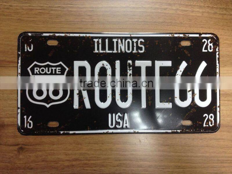 new embossed decorative license plate