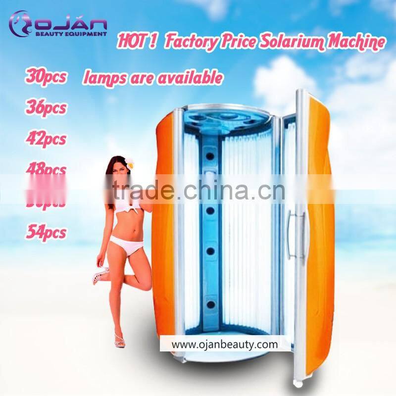 Commerical stand up tanning bed orange vertical skin solarium tanning bed