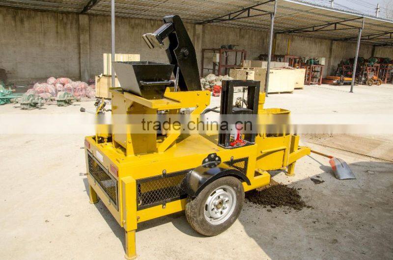 Clay interlocking brick making machine SY1-20 with free mixer behind famous in Africa