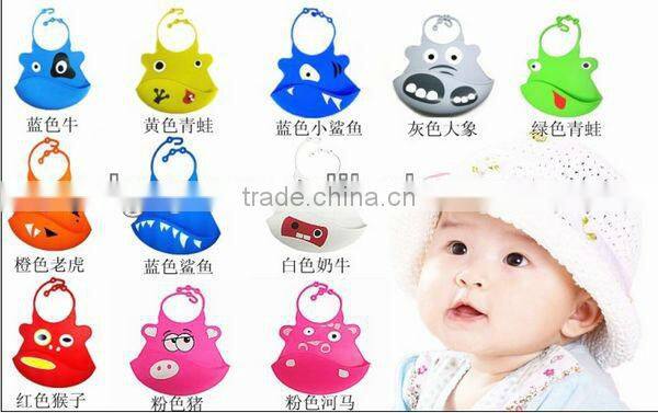 2013 Perfect design food grade silicone baby apron bib
